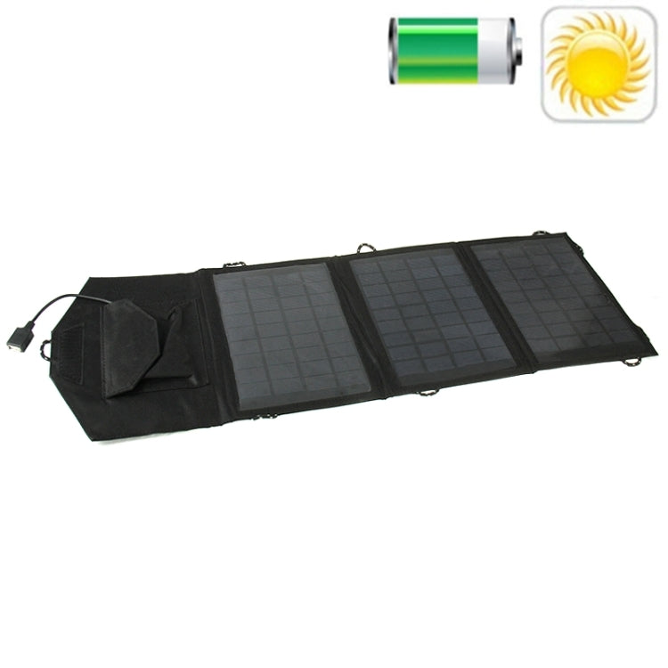 10.5W Portable Folding Solar Panel Charger Bag for Samsung / HTC / Nokia / Mobile Phones(Black)