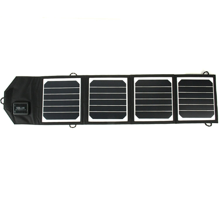 14W High Efficiency Solar Charger Portable Folding Solar Panel Charger Bag for Samsung / HTC / Nokia / Mobile Phones(Black)