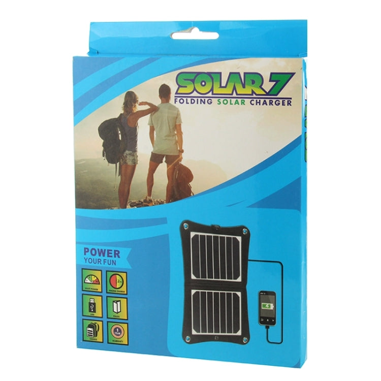 7W High Efficiency Solar Charger Portable Folding Solar Panel Charger Bag for Samsung / HTC / Nokia / Mobile Phones