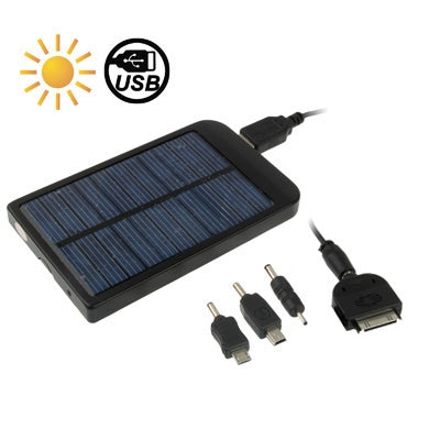 Solar Energy Charger for iPhone / iPad / iPod touch, MP3 / MP4, Digital Camera and other Mobile Phone, Solar Panel: 0.7W / 0.4W, Built-in Lithium Battery: 2600mAh