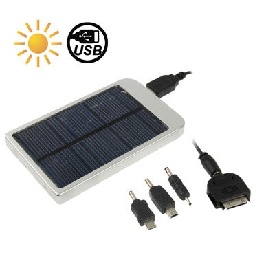 Solar Energy Charger for iPhone / iPad / iPod touch, MP3 / MP4, Digital Camera and other Mobile Phone, Solar Panel: 0.7W / 0.4W, Built-in Lithium Battery: 2600mAh