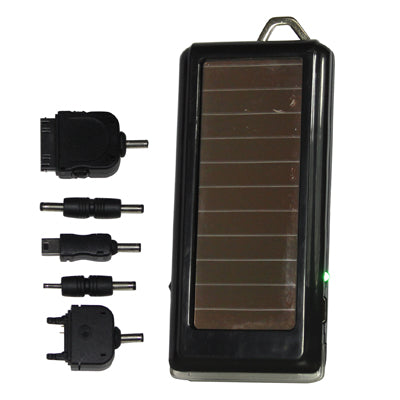 Solar Energy Charger with Flashlight for iPhone/Mobile Phone/MP3/MP4/Digital Camera (Built-in lithium battery: 1500mAh)(Black)