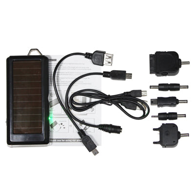 Solar Energy Charger with Flashlight for iPhone/Mobile Phone/MP3/MP4/Digital Camera (Built-in lithium battery: 1500mAh)(Black)