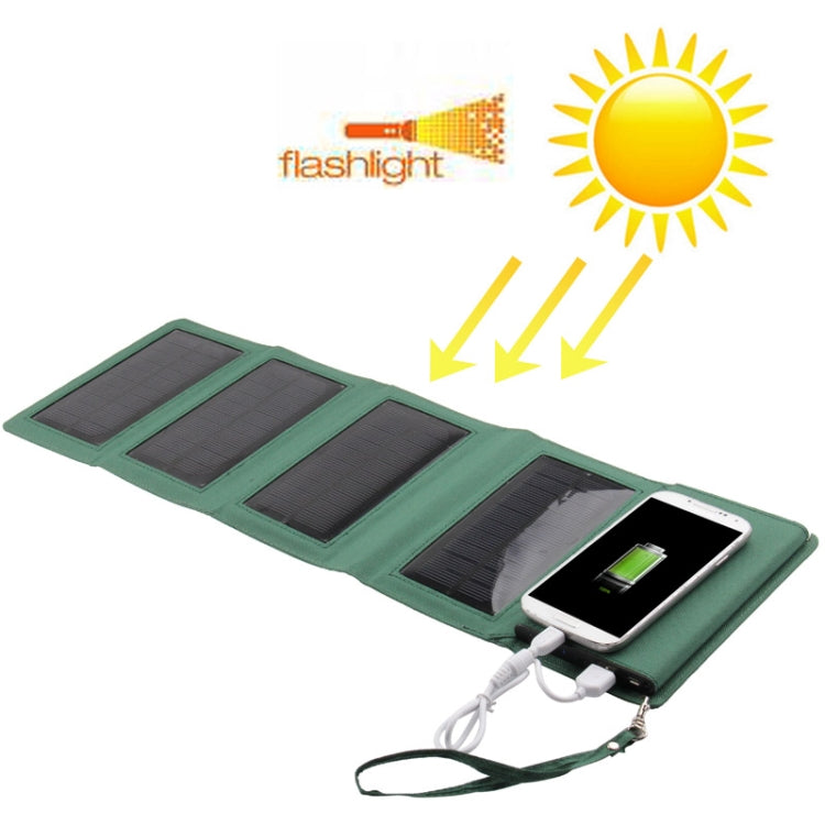 5W 1000mAh Folding Solar Storage Power Charger for iPhone 5 / iPhone 4 & 4S / Galaxy S IV / S III / HTC / Nokia / Other Mobile Phone (KP-800)