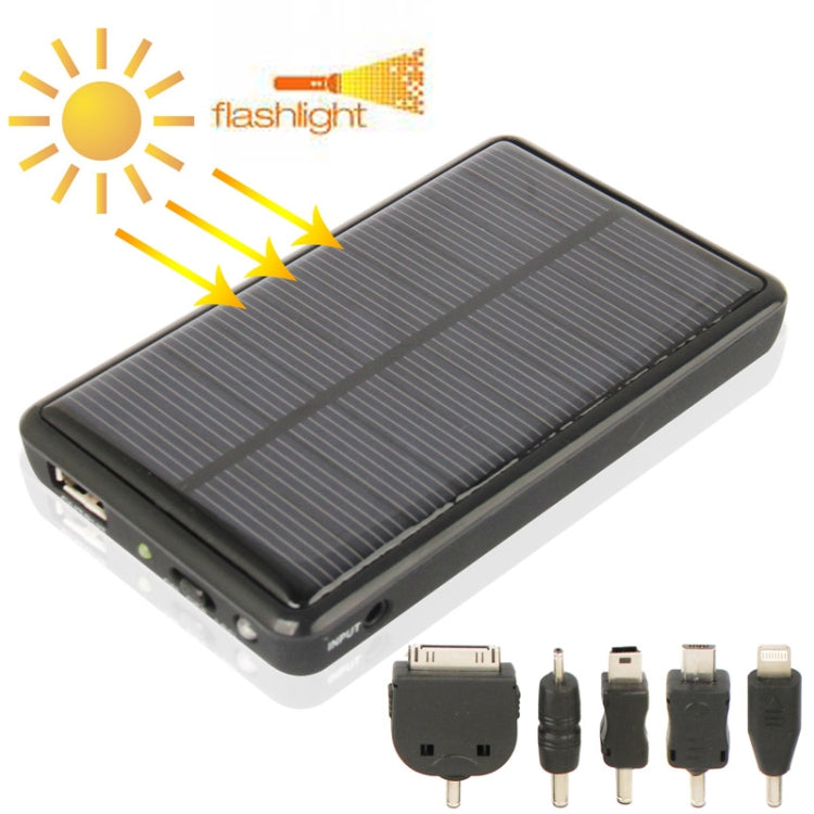 2600mAh Mobile Phone Emergency Power Station with Solar Charger & LED Flash Light for iPhone 5 / iPhone 4 / Samsung i9500 / Nokia Lumia 1020 / 920