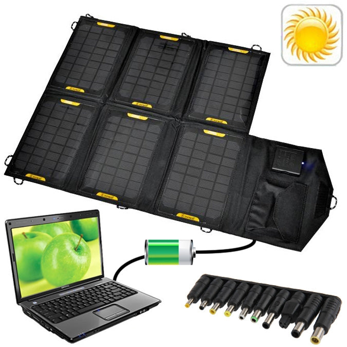 21W Portable Folding Solar Panel / Solar Charger Bag for Laptops / Mobile Phones, 18V / 5V
