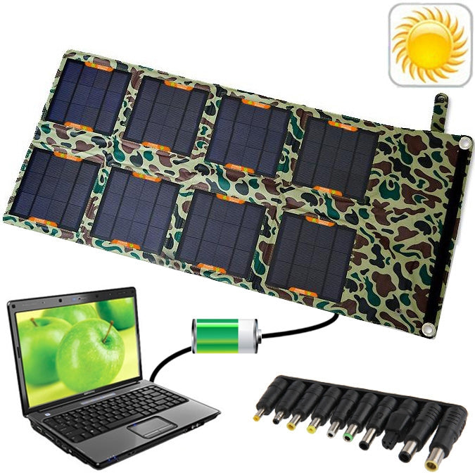 24W Portable Folding Solar Panel / Solar Charger Bag with USB Voltage Controller for Laptops / Mobile Phones, 24V / 5V