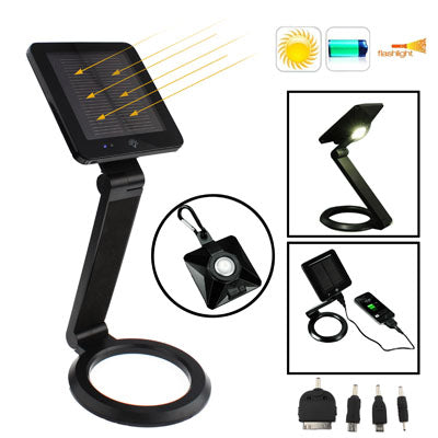 Portable Solar Power 3 in 1 (LED Desktop Lamp + Portable LED Torch + Charger for iPhone / MP3 / MP4 / Digital Camera and other Mobile Phone), Built-in Lithium Battery: 1350mAh