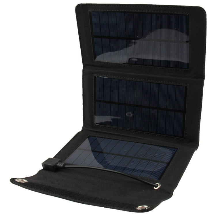 5W Portable Folding Solar Panel Charger Bag for Samsung / HTC / Nokia / Mobile Phones(Black)