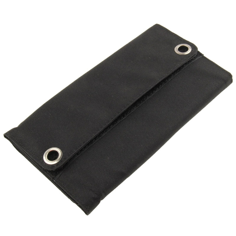 5W Portable Folding Solar Panel Charger Bag for Samsung / HTC / Nokia / Mobile Phones(Black)