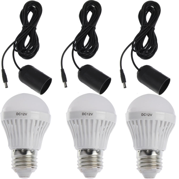 DC-80W Home Lighting Solar Power Supply System with 3 x 12V/3W LED Lamps, Support USB Output & Solar Power Panel(Black)