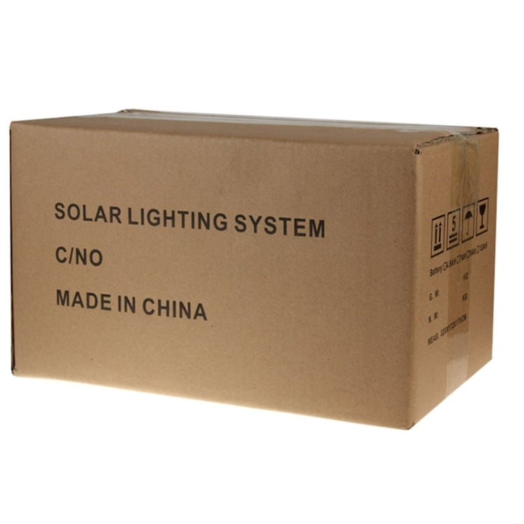 DC-80W Home Lighting Solar Power Supply System with 3 x 12V/3W LED Lamps, Support USB Output & Solar Power Panel(Black)