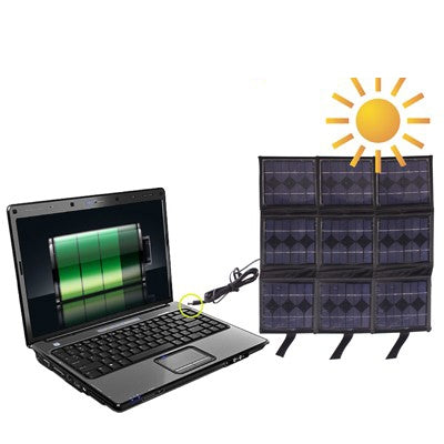 Portable 9x 2.5 W Solar Panel-Multi-Functional Battery chargers, it can Charge PC with DC Plug