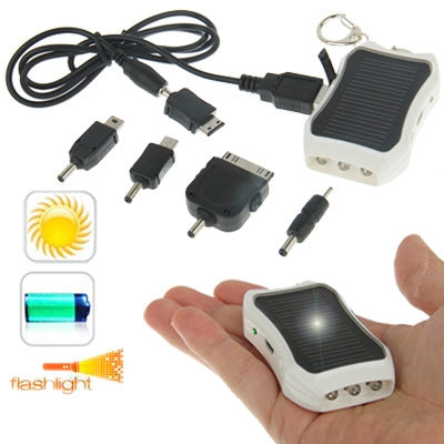 1200mAh Mini Solar Energy Charger for iPhone / iPad / iPod touch, MP3 / MP4, Digital Camera and other Mobile Phone(White)