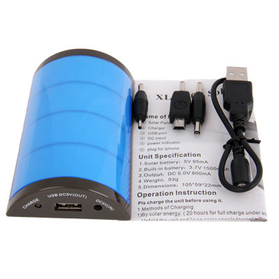 3.7V 1500mAh Solar Charger for iPhone / Mobile Phone / MP3 / MP4 / Digital Camera