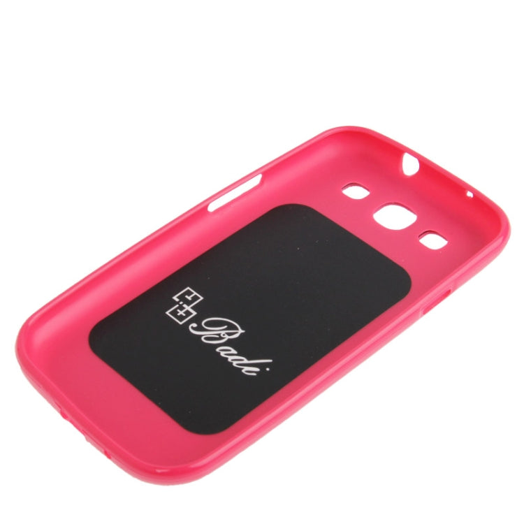 Cross Texture Leather + TPU Case with Credit Card Slots & Lanyard for Galaxy S III / i9300