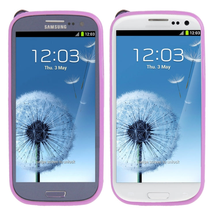 Cross Texture Leather + TPU Case with Credit Card Slots & Lanyard for Galaxy S III / i9300