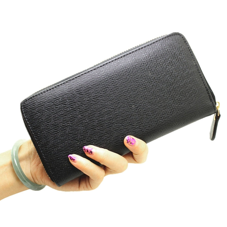 5.5 inch Universal Cross Texture High-capacity Bag with Card Slot & Wallet & Zipper