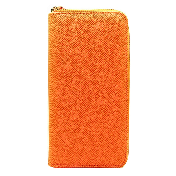 5.5 inch Universal Cross Texture High-capacity Bag with Card Slot & Wallet & Zipper
