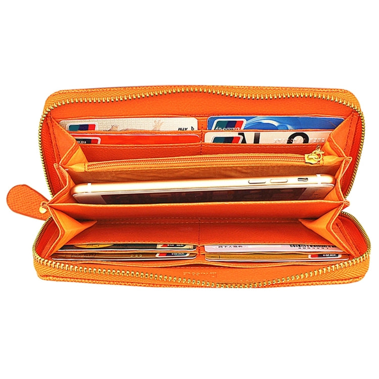 5.5 inch Universal Cross Texture High-capacity Bag with Card Slot & Wallet & Zipper