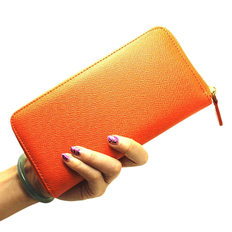 5.5 inch Universal Cross Texture High-capacity Bag with Card Slot & Wallet & Zipper