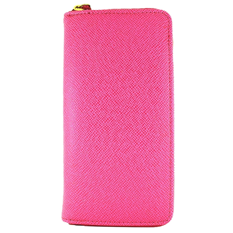 5.5 inch Universal Cross Texture High-capacity Bag with Card Slot & Wallet & Zipper