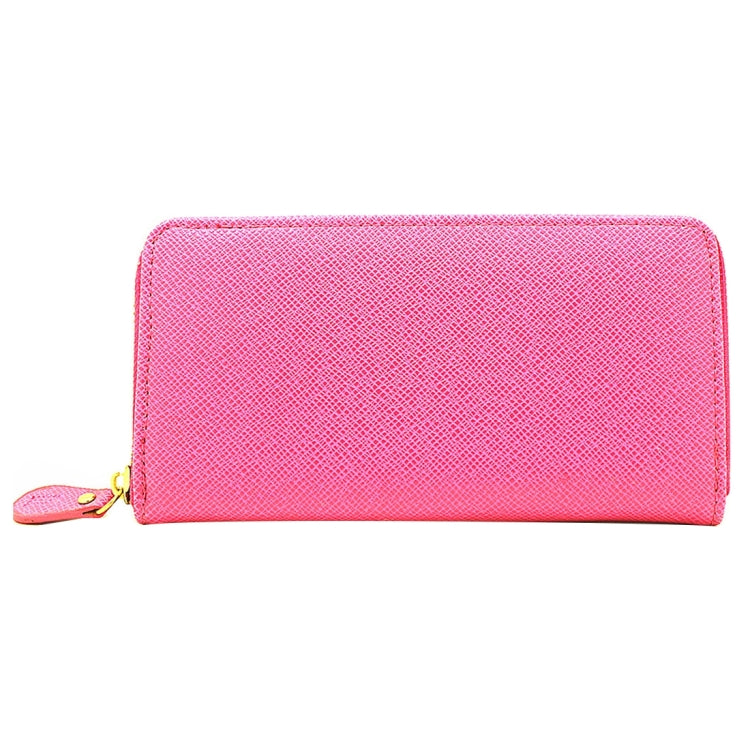 5.5 inch Universal Cross Texture High-capacity Bag with Card Slot & Wallet & Zipper