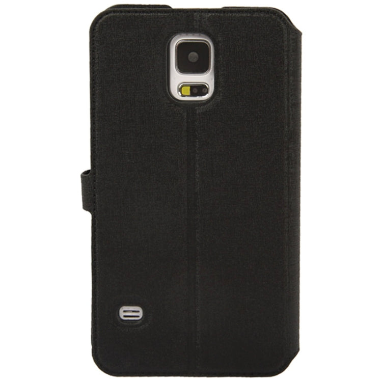 Oracle Texture Horizontal Flip Leather Case with Call Display ID & Holder for Galaxy S5 / G900