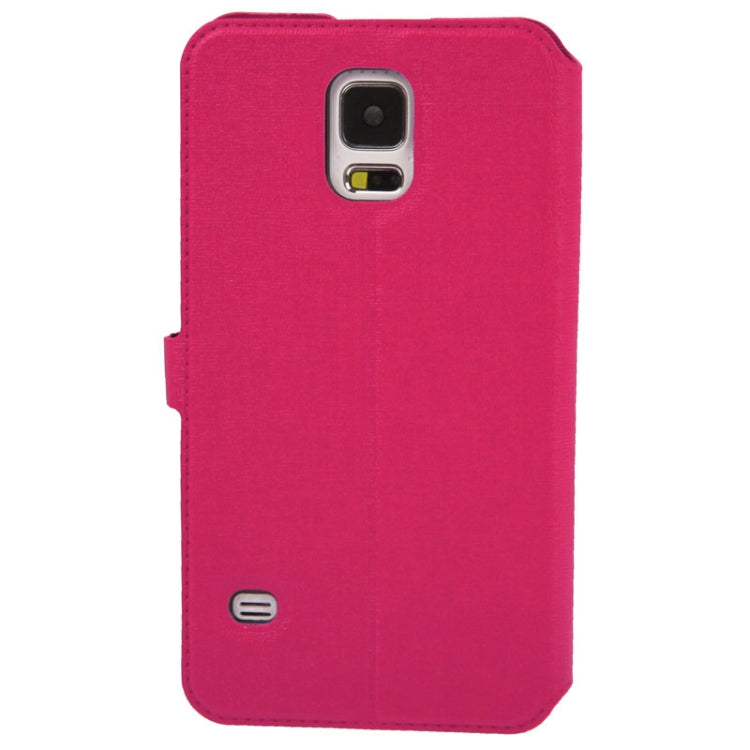 Oracle Texture Horizontal Flip Leather Case with Call Display ID & Holder for Galaxy S5 / G900
