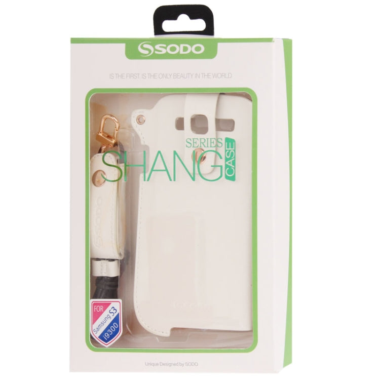 Crazy Horse Texture Touch Screen Vertical Style Leather Case with Lanyard & Earphone Winder for Galaxy S III / i9300
