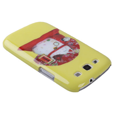 Maneki Neko Pattern Anti-scratch Plastic Protective Case for Galaxy SIII / i9300(Yellow)