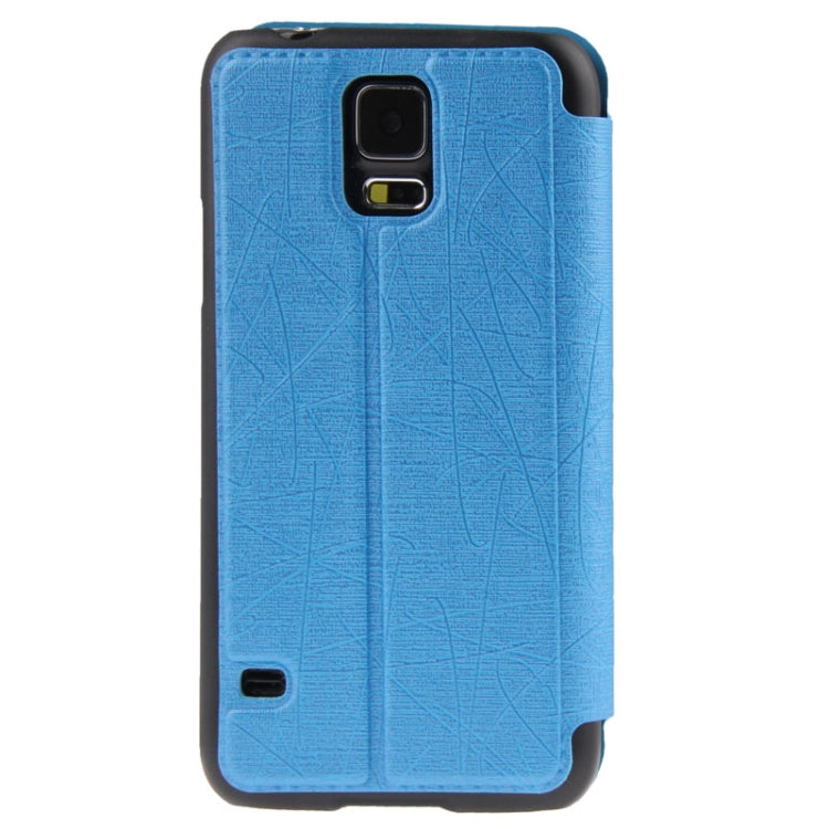 Lines Oracle Texture Leather Case with Call Display ID & Holder for Galaxy S5 / G900