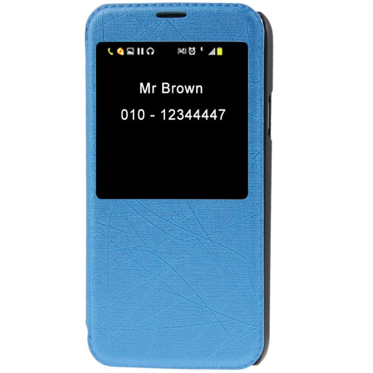 Lines Oracle Texture Leather Case with Call Display ID & Holder for Galaxy S5 / G900
