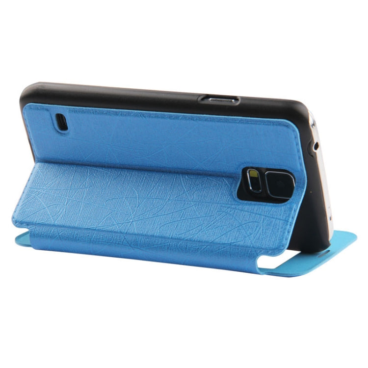 Lines Oracle Texture Leather Case with Call Display ID & Holder for Galaxy S5 / G900