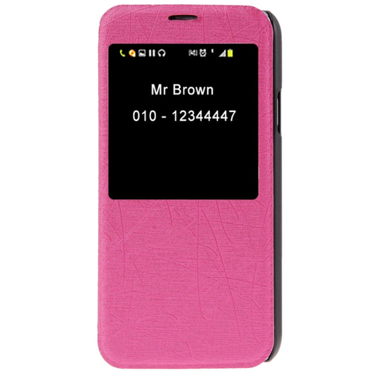 Lines Oracle Texture Leather Case with Call Display ID & Holder for Galaxy S5 / G900