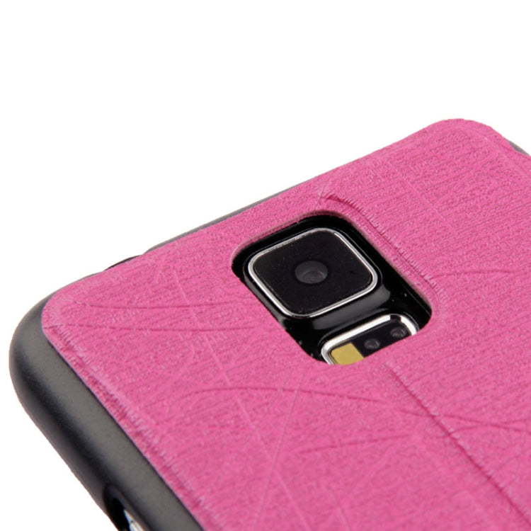 Lines Oracle Texture Leather Case with Call Display ID & Holder for Galaxy S5 / G900