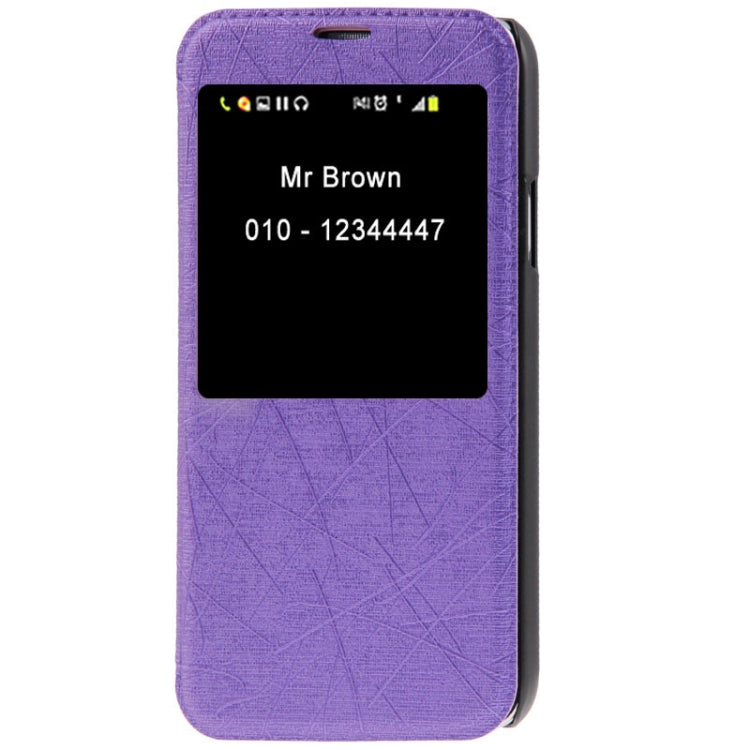 Lines Oracle Texture Leather Case with Call Display ID & Holder for Galaxy S5 / G900
