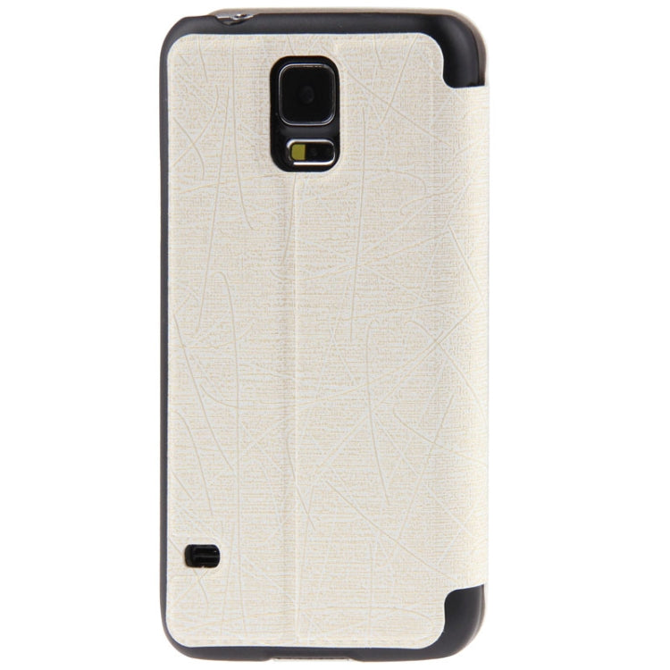 Lines Oracle Texture Leather Case with Call Display ID & Holder for Galaxy S5 / G900