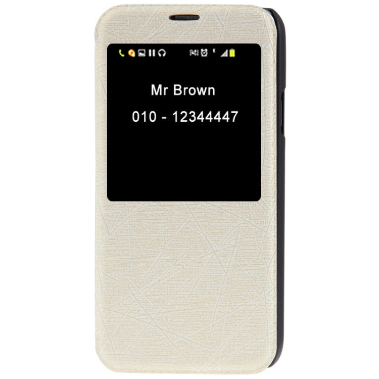Lines Oracle Texture Leather Case with Call Display ID & Holder for Galaxy S5 / G900