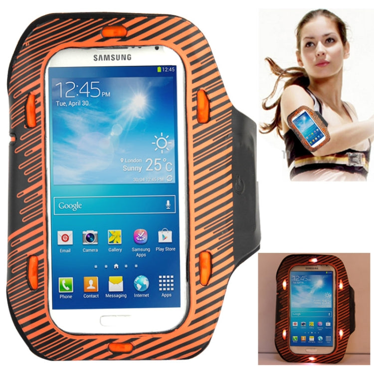 Sports Armband Case With LED lights for iPhone 6, Galaxy S IV / i9500 / i9300