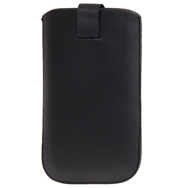 Leather Case Pocket Sleeve Bag with Pull Up Tab for Galaxy S7 / Grand Duos / i9082 / Galaxy S6 / S5 / G900 / HTC One / ASUS PadFone2 / HTC G23 / Sony LT29i / Sony L36h / LG E960 / Sony M35h / LG P880 / LG E975 / Nokia Lumia 920(Black)