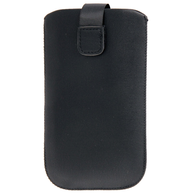 Leather Case Pocket Sleeve Bag with Pull Up Tab for Galaxy S7 / Grand Duos / i9082 / Galaxy S6 / S5 / G900 / HTC One / ASUS PadFone2 / HTC G23 / Sony LT29i / Sony L36h / LG E960 / Sony M35h / LG P880 / LG E975 / Nokia Lumia 920(Black)