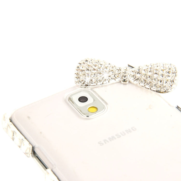 Diamond Bowknot Encrusted Crystal Case for Galaxy Note III / N9000(Transparent)