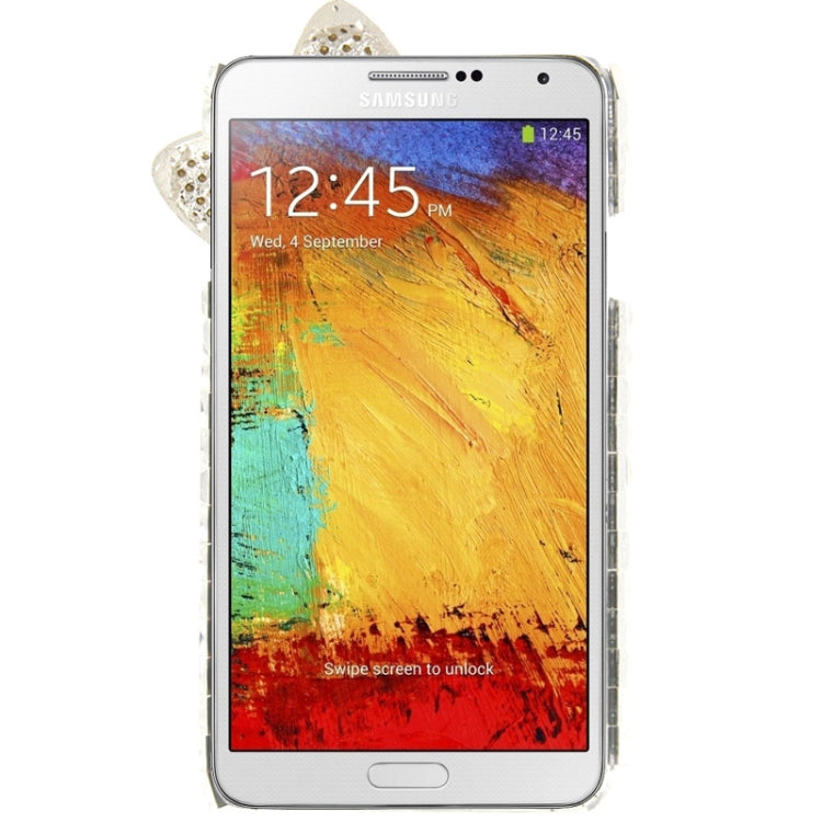 Diamond Bowknot Encrusted Crystal Case for Galaxy Note III / N9000(Transparent)