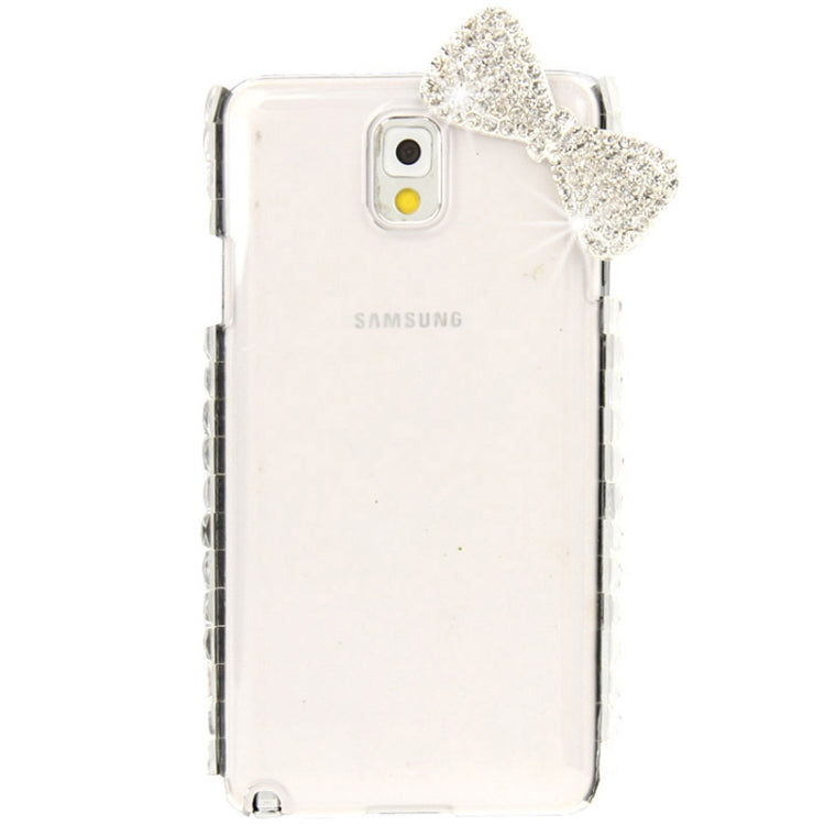 Diamond Bowknot Encrusted Crystal Case for Galaxy Note III / N9000(Transparent)