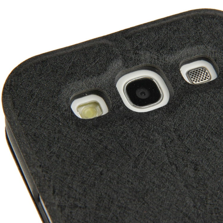 Diamond Encrusted Horizontal Flip Leather Case with Card Slots & Holder for Galaxy SIII / i9300