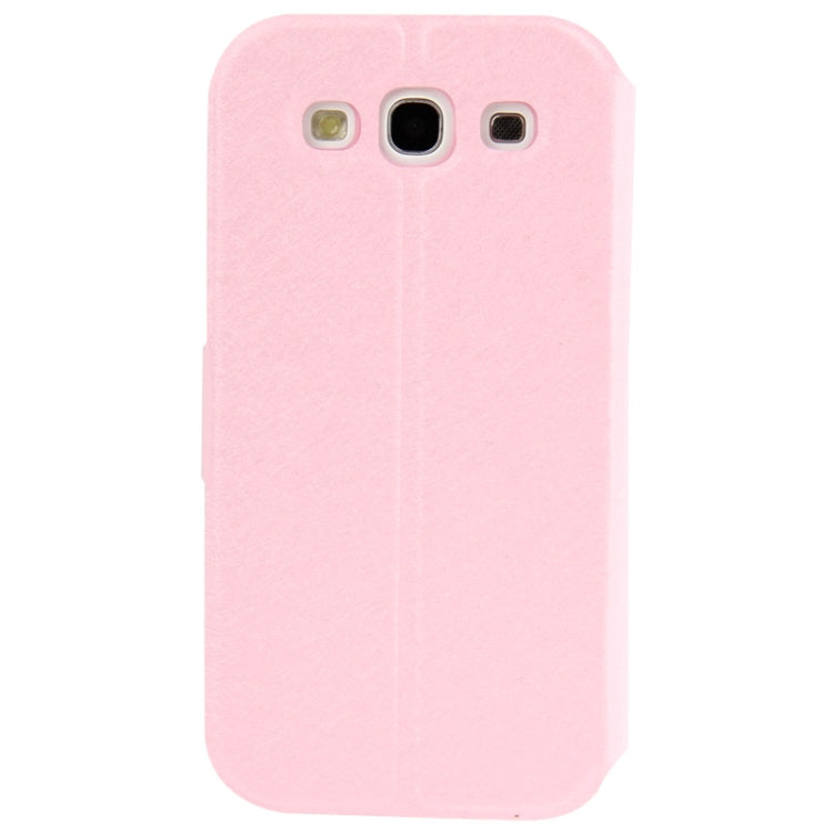 Diamond Encrusted Horizontal Flip Leather Case with Card Slots & Holder for Galaxy SIII / i9300