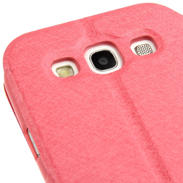 Diamond Encrusted Horizontal Flip Leather Case with Card Slots & Holder for Galaxy SIII / i9300