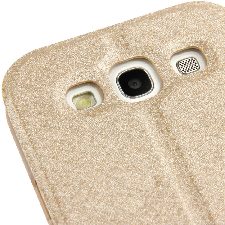 Diamond Encrusted Horizontal Flip Leather Case with Card Slots & Holder for Galaxy SIII / i9300