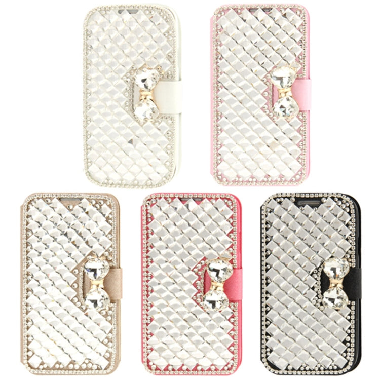 Diamond Encrusted Horizontal Flip Leather Case with Card Slots & Holder for Galaxy SIII / i9300